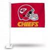 KC CHIEFS HELMET ON RED BACKGROUND CAR FLAG