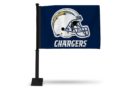 LOS ANGELES CHARGERS CAR FLAGS (BLACK POLE)