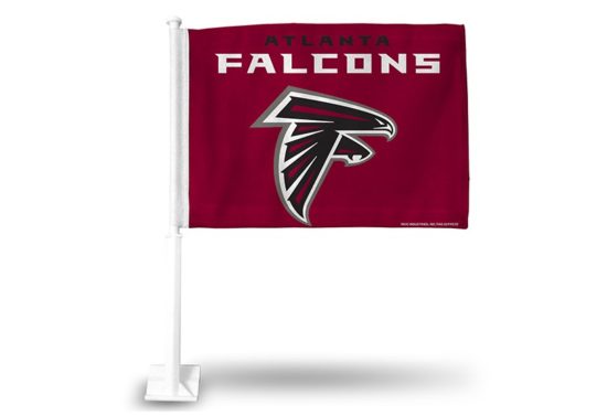 ATLANTA FALCONS RED BACKGROUND CAR FLAG