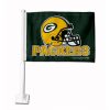 PACKERS HELMET GREEN BKG CAR FLAG