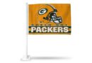 PACKERS HELMET YELLOW BKG CAR FLAG