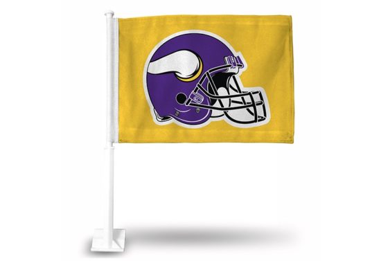 MINNESOTA VIKINGS YELLOW CAR FLAG HELMET