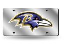 Baltimore Ravens Laser Cut Auto Tag (Silver)