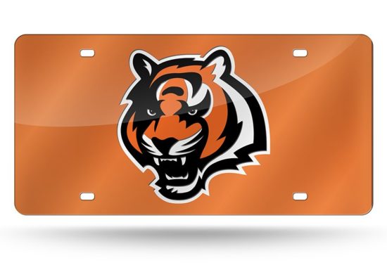 Cincinnati Bengals Laser Cut Auto Tag (Orange)