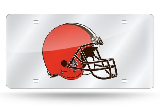 Cleveland Browns Laser Cut Auto Tag (Silver)