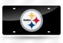 Pittsburgh Steelers Laser Cut Auto Tag (Black)