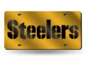 Pittsburgh Steelers Laser Cut Auto Tag (Yellow)