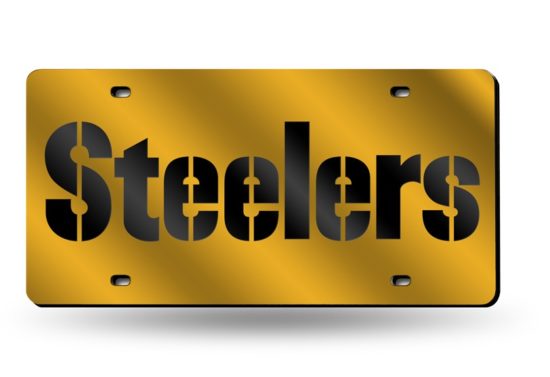Pittsburgh Steelers Laser Cut Auto Tag (Yellow)