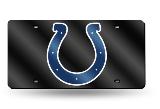 Indianapolis Colts Laser Cut Auto Tag (Black)