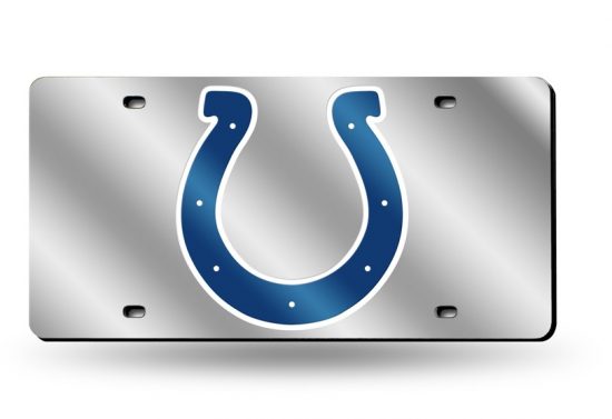 Indianapolis Colts Laser Cut Auto Tag (Silver)