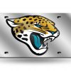 Jacksonville Jaguars Laser Cut Auto Tag (Silver)