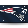 New England Patriots Laser Cut Auto Tag (Navy)