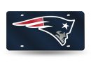 New England Patriots Laser Cut Auto Tag (Navy)