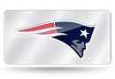 New England Patriots Laser Cut Auto Tag (Silver)