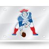 New England Patriots Laser Cut Auto Tag (Silver)