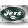 New York Jets Laser Cut Auto Tag (Silver)