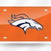 Denver Broncos Laser Cut Auto Tag (Orange)