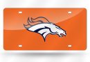 Denver Broncos Laser Cut Auto Tag (Orange)