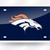 Denver Broncos Laser Cut Auto Tag (Navy)