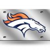 Denver Broncos Laser Cut Auto Tag (Silver)