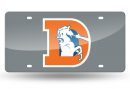 Denver Broncos Laser Cut Auto Tag (Silver)