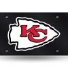 Kansas City Chiefs Laser Cut Auto Tag (Black)