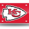 Kansas City Chiefs Laser Cut Auto Tag (Red)