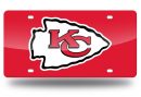 Kansas City Chiefs Laser Cut Auto Tag (Red)