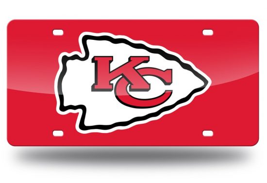 Kansas City Chiefs Laser Cut Auto Tag (Red)