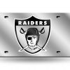 Oakland Raiders Laser Cut Auto Tag (Silver)