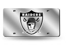 Oakland Raiders Laser Cut Auto Tag (Silver)