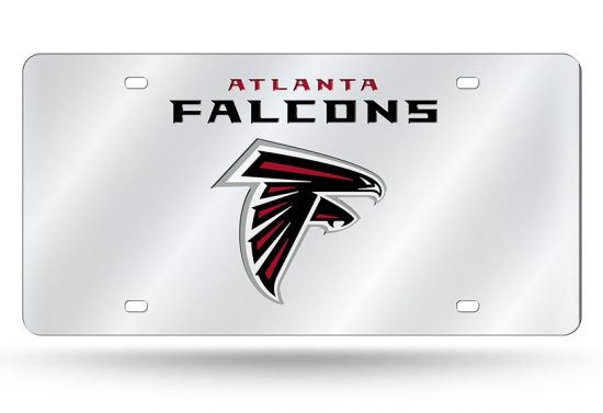 ATLANTA FALCONS (LOGO/WORDMARK) SILVER LASER TAG