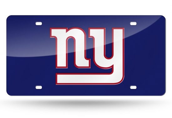New York Giants Laser Cut Auto Tag (Blue)