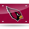 Arizona Cardinals Laser Cut Auto Tag (Red)