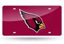 Arizona Cardinals Laser Cut Auto Tag (Red)