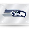 Seattle Seahawks Laser Cut Auto Tag (Silver)