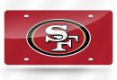 San Francisco 49ers Laser Cut Auto Tag (Red)