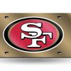 San Francisco 49ers Laser Cut Auto Tag (Gold)