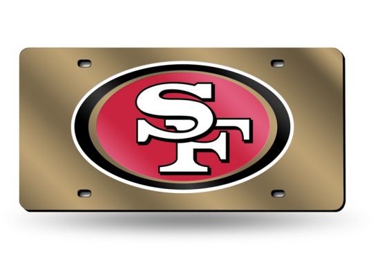 San Francisco 49ers Laser Cut Auto Tag (Gold)