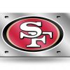 San Francisco 49ers Laser Cut Auto Tag (Silver)